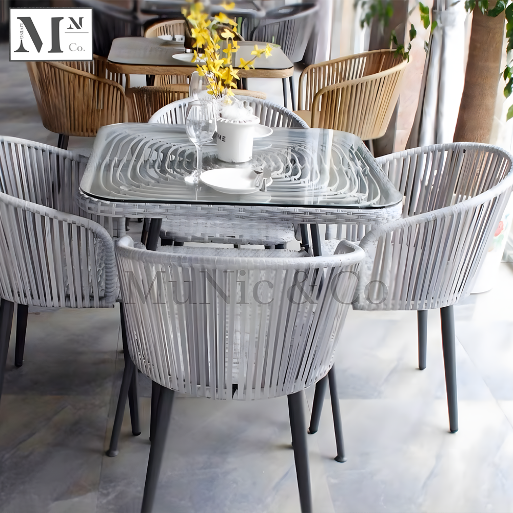 NATURA Petite Table Chair Set. PE Rattan Outdoor Dining Set