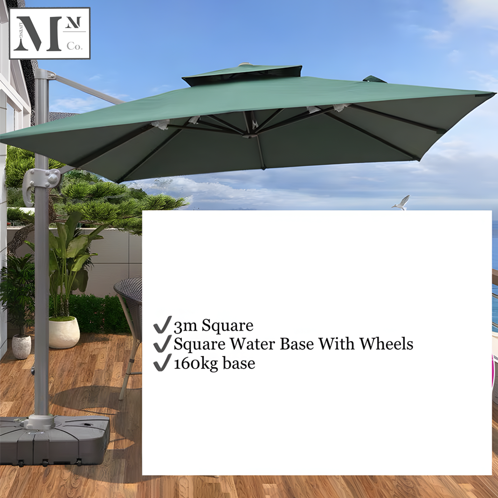 THEC Outdoor Parasol With 200kg Base with Wheels