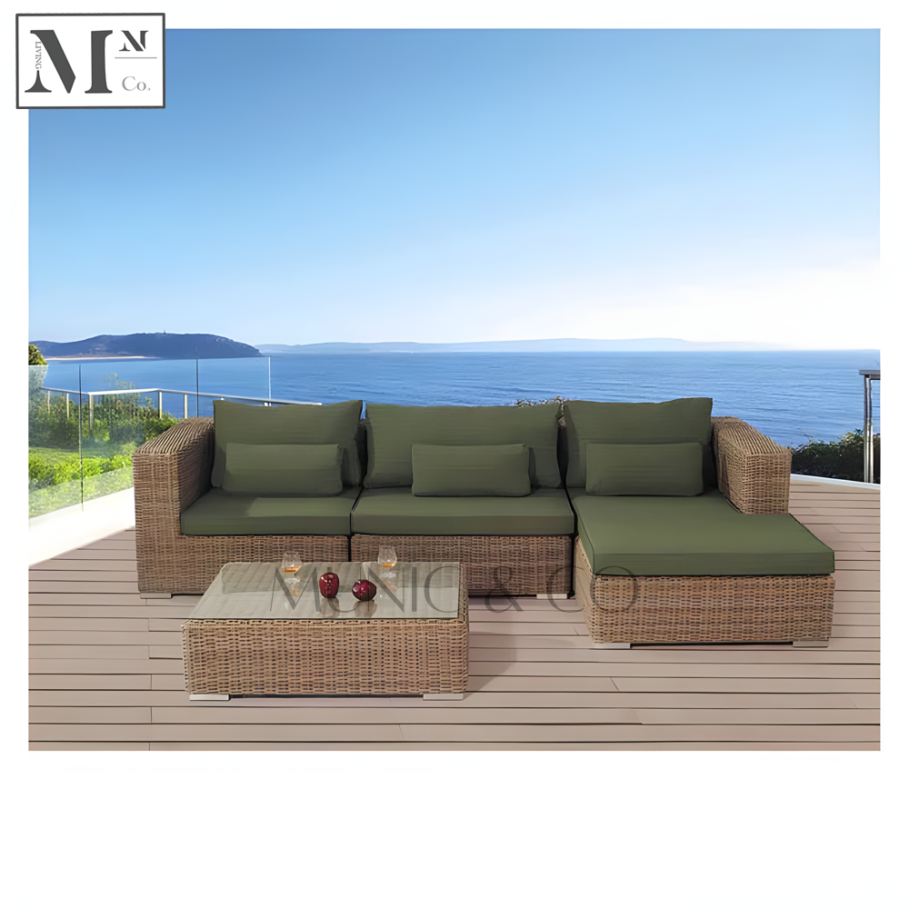 ALISTAIR Modular Outdoor Sofa in PE Rattan Weave.  Customizable Outdoor Sofa