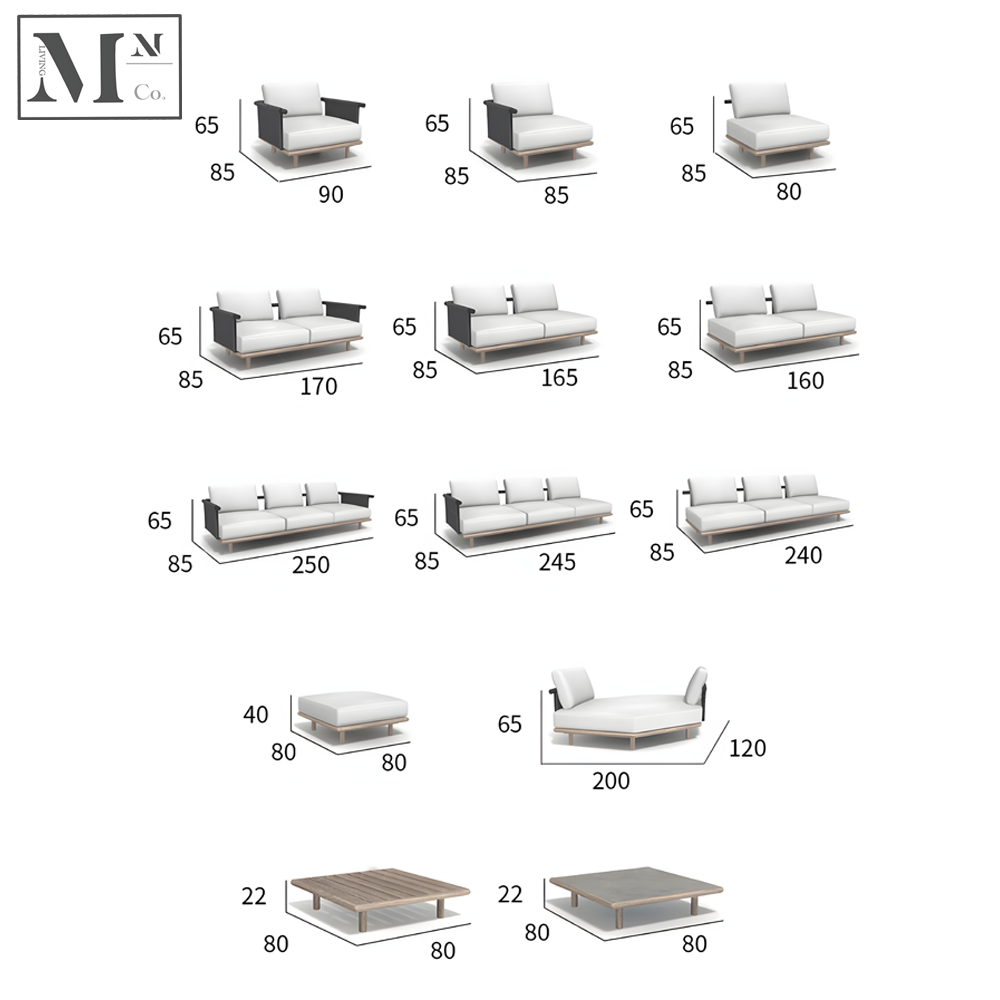 VANEZIA Outdoor Sofa and Indoor Sofa in Rope Weave