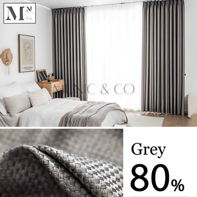 LENKO 80% Blackout  curtains. Patterned Polyester Night Curtains. DIY Made-To-Measure Blackout Curtains in 12 Days.