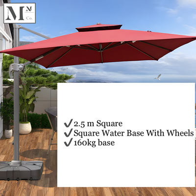 THEC Outdoor Parasol With 200kg Base with Wheels