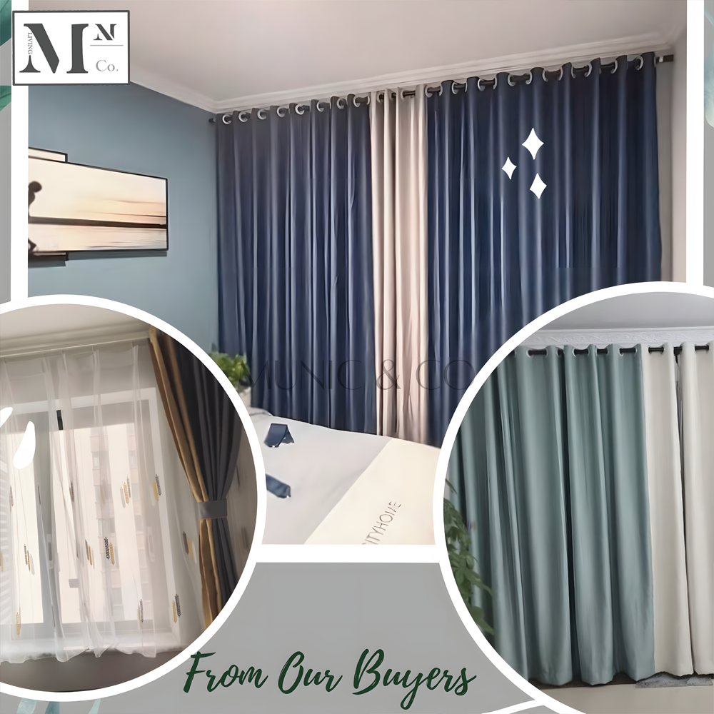 LINKO 85% Blackout Curtains.  Lined Satin Polyester Night Curtains. DIY Made-To-Measure Blackout Curtains in 12 Days.