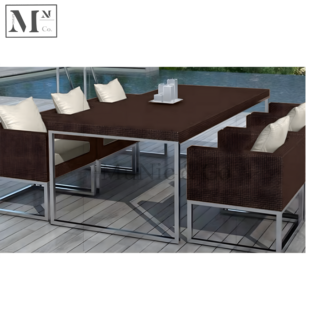 LUCERNE Dining Set. PE Rattan Outdoor Dining Set