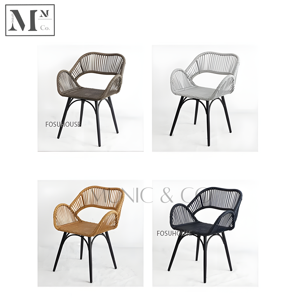 NATURA Rocking Chair Series. Petite Outdoor Chair and Table in PE Rattan