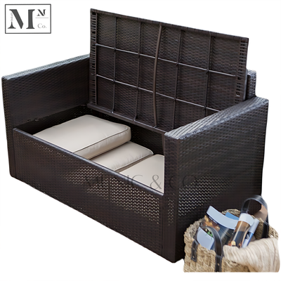 HOGAN Outdoor Storage Sofa in PE Rattan