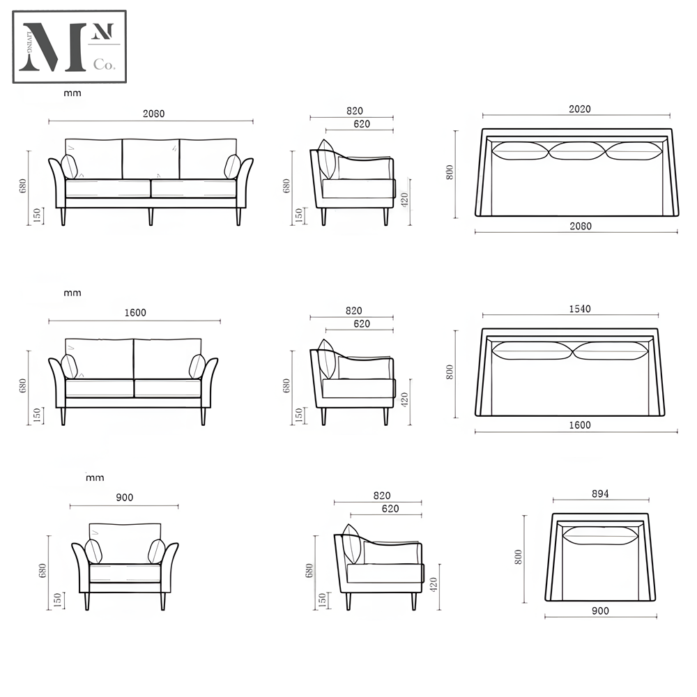 MEXX Indoor Sofa.  Fabric Sofa.  Customisable Sofa