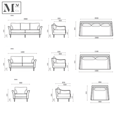 MEXX Indoor Sofa.  Fabric Sofa.  Customisable Sofa