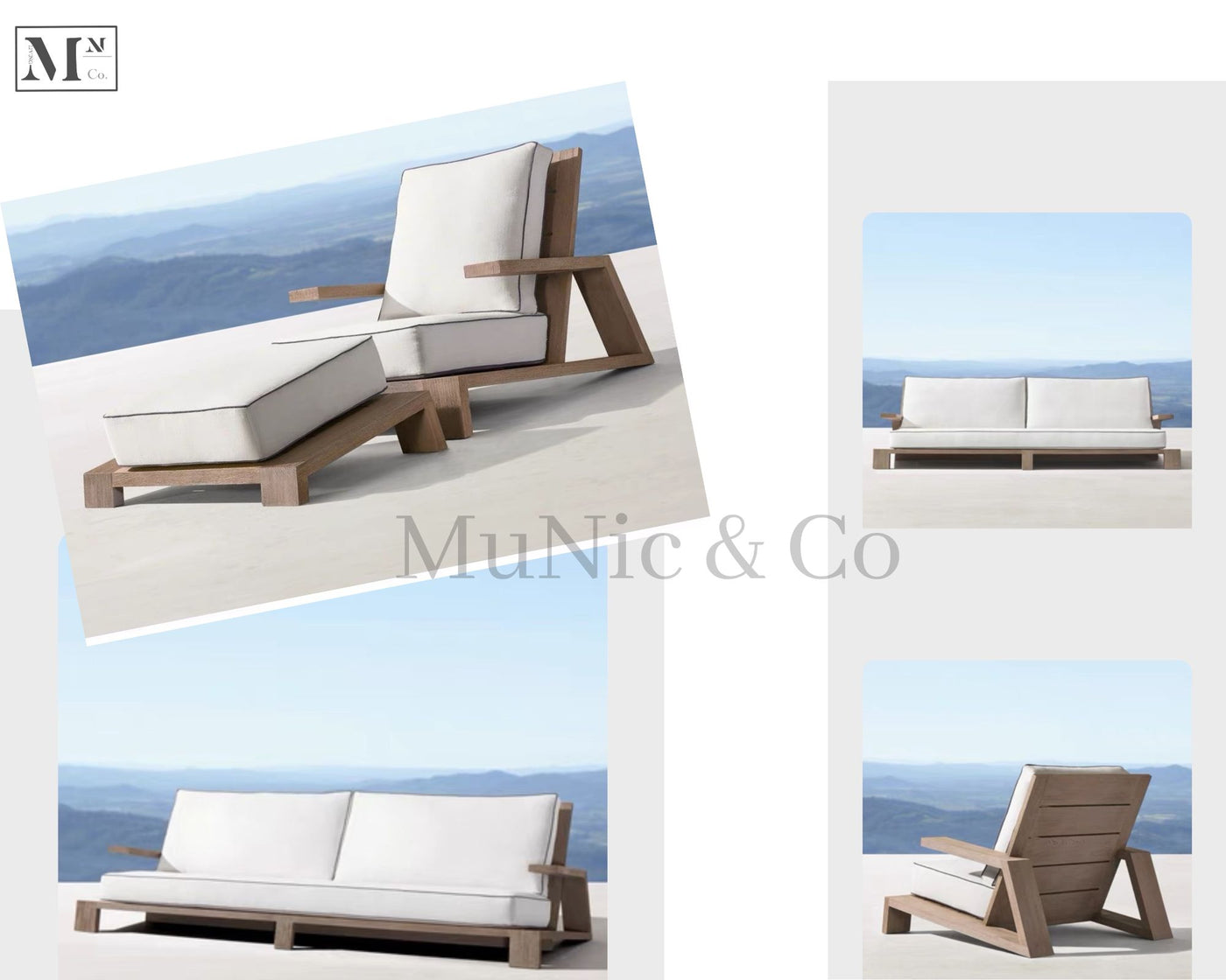 LINEAR Indoor and Outdoor Wooden Sofa Customisable Sofa