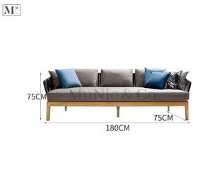 SALINA Outdoor DayBed in Rope Weave. Customizable Outdoor Sofa