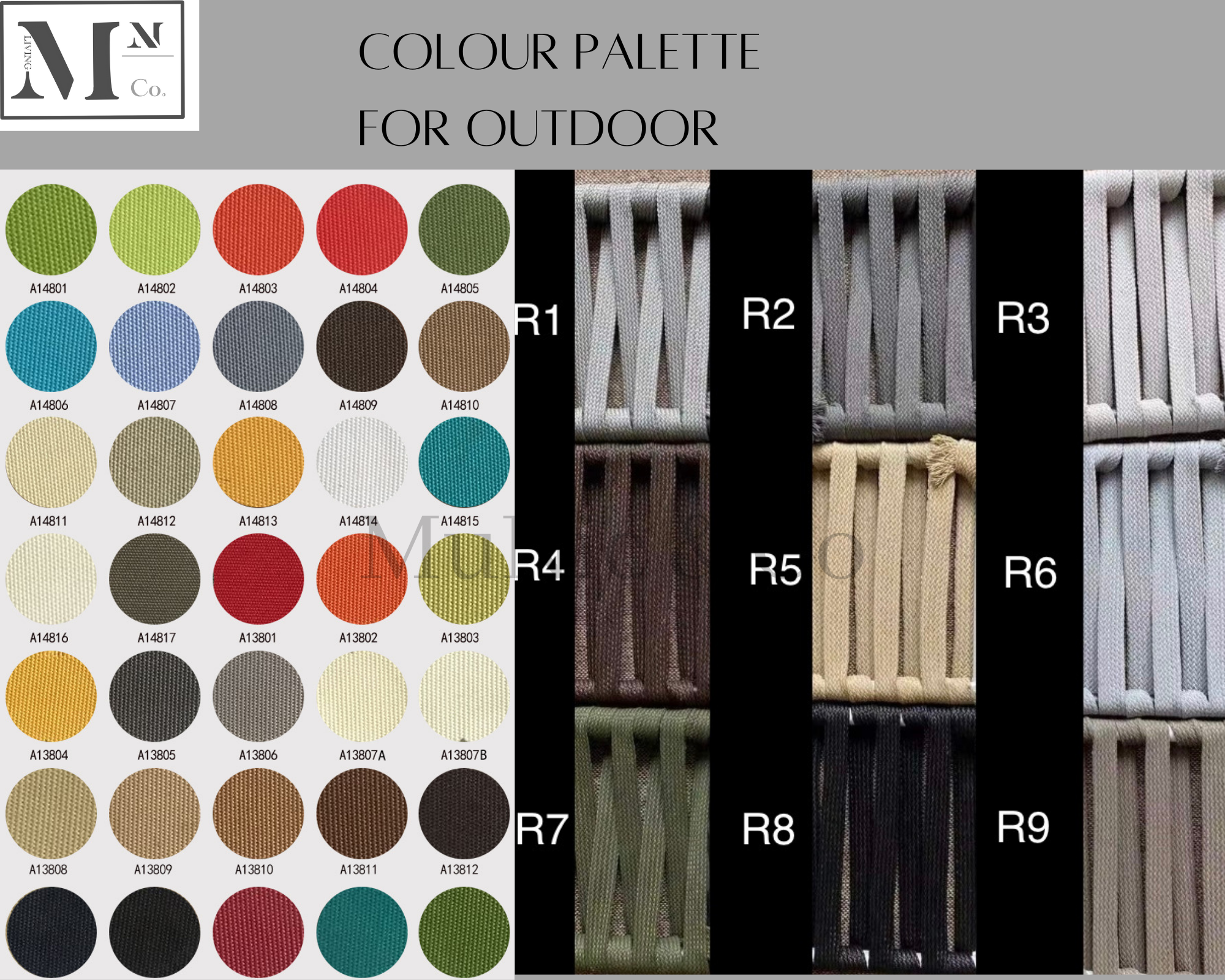 SALINA Outdoor Sofa in Rope Weave. Customizable Outdoor Sofa