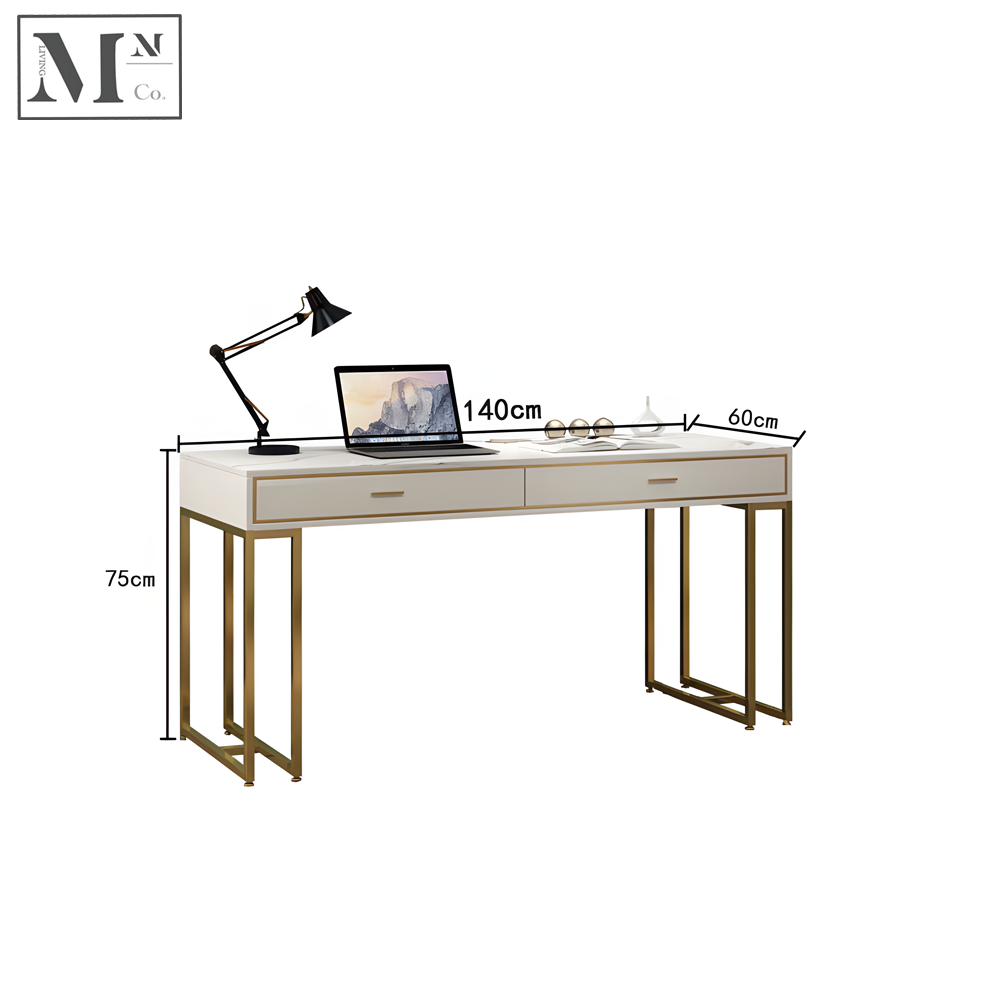 GENEVA Contemporary Marble Study Table