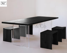 Load image into Gallery viewer, ZANGO Wooden Bench on Acrylic Legs. Customisable
