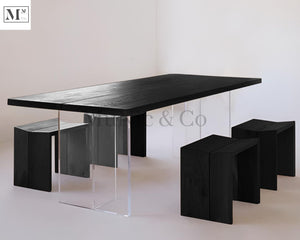 ZANGO Wooden Bench on Acrylic Legs. Customisable