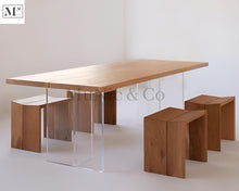 Load image into Gallery viewer, ZANGO Wooden Bench on Acrylic Legs. Customisable
