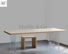 Load image into Gallery viewer, ZANGO Wooden Bench on Acrylic Legs. Customisable
