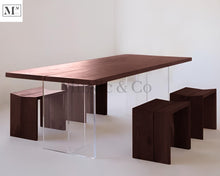 Load image into Gallery viewer, ZANGO Wooden Bench on Acrylic Legs. Customisable
