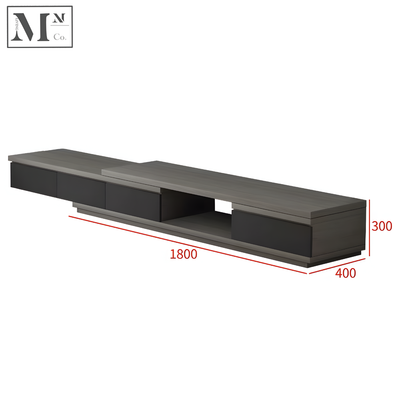 ZAYDEN Contemporary Ash Grey TV Console and Coffee Table