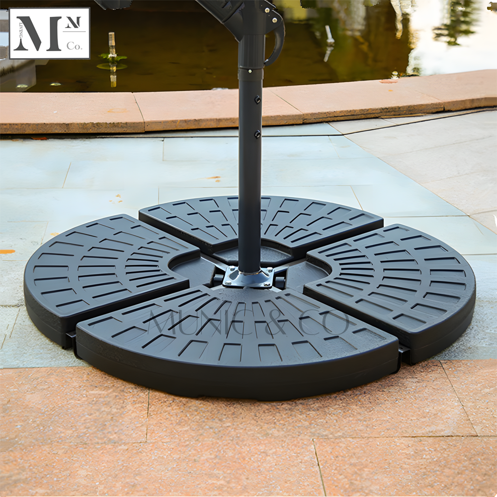 SUNOUT Reinforced 2.1m Outdoor Parasol with Round Water-base