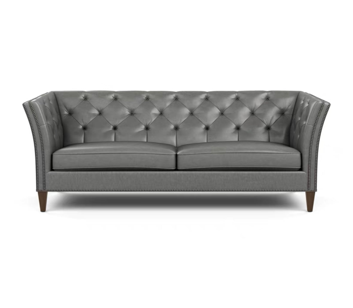 YANNIK Victorian Faux Leather Sofa. Customisable