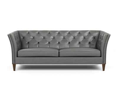 YANNIK Victorian Faux Leather Sofa. Customisable