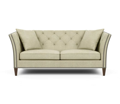 YANNIK Victorian Faux Leather Sofa. Customisable