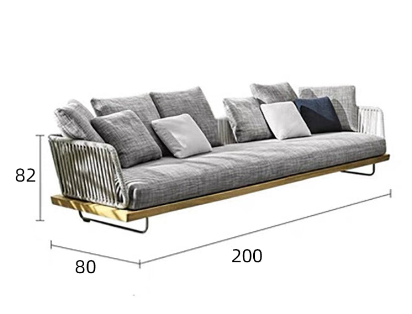 MEYER Indoor Sofa in Rope Weave