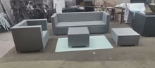 Load and play video in Gallery viewer, HOGAN Outdoor Storage Sofa in PE Rattan
