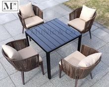 Load image into Gallery viewer, castello outdoor dining tables 80 cm square table (black)

