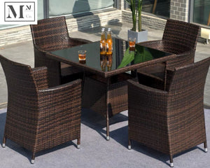 horme outdoor dining chair in rattan weave