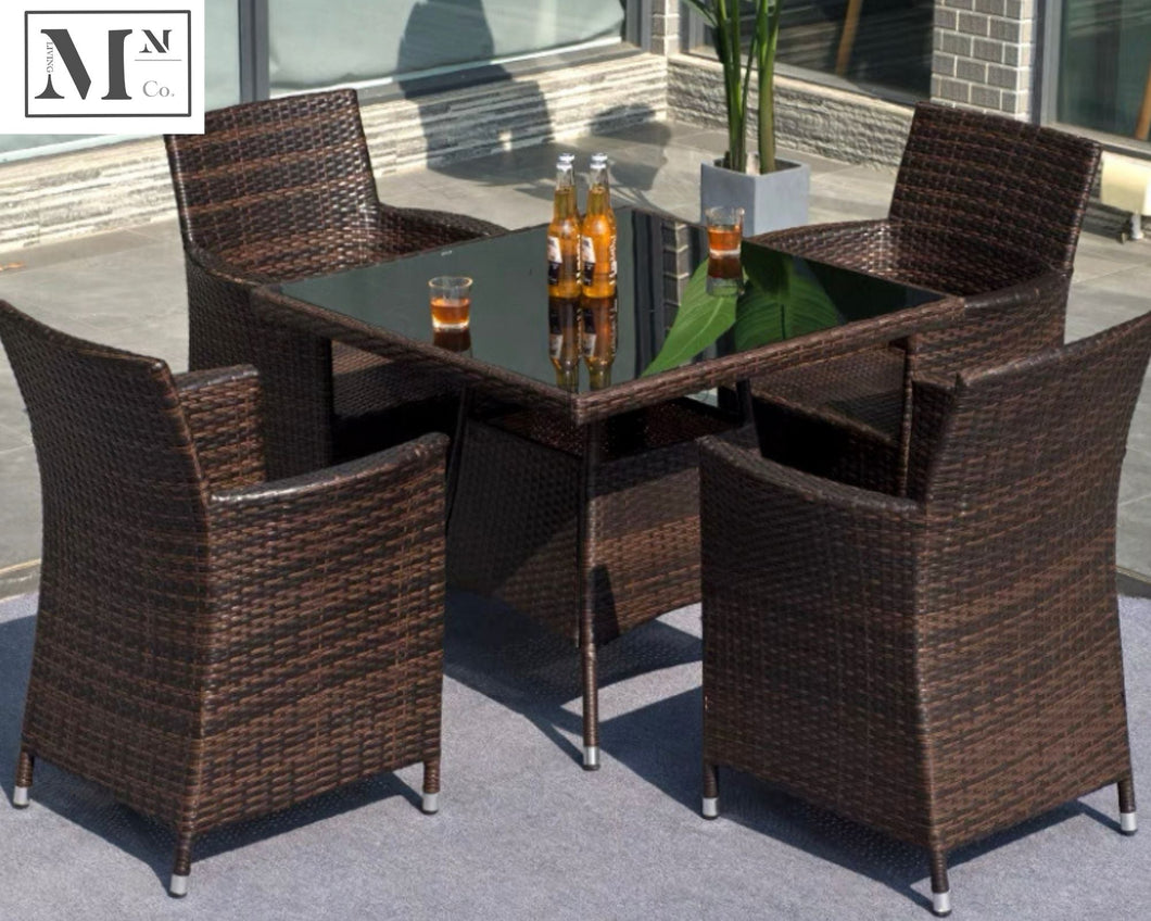 horme outdoor dining chair in rattan weave