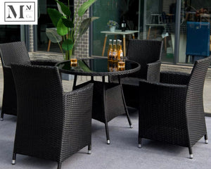 horme outdoor dining chair in rattan weave