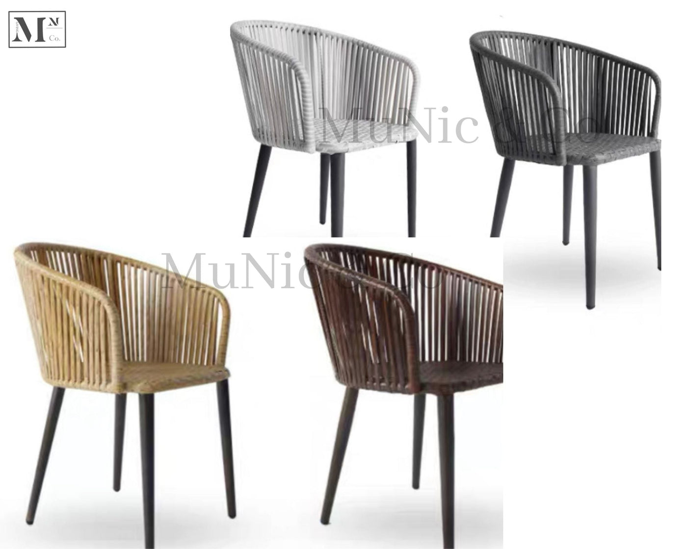 natura dining chair woven in pe rattan