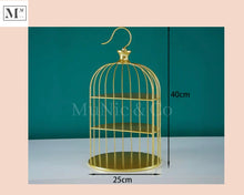 Load image into Gallery viewer, high tea display set.  deliver in 12 days. cakes and pastry display birdcage gold
