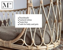 Load image into Gallery viewer, pawspals all natural rattan bed for dogs and cats.  pets rattan bed
