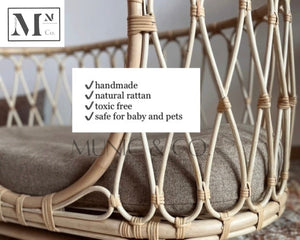 pawspals all natural rattan bed for dogs and cats.  pets rattan bed