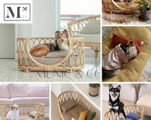 Load image into Gallery viewer, pawspals all natural rattan bed for dogs and cats.  pets rattan bed
