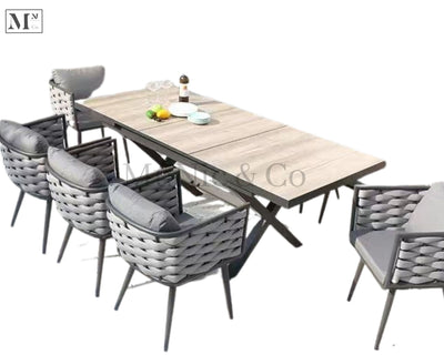 ZANIK Outdoor Extendable Table and Dining Chair