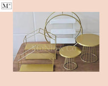 Load image into Gallery viewer, high tea 5-piece sets. deliver in 12 days. cakes and pastry display 5 piece gold bundle n
