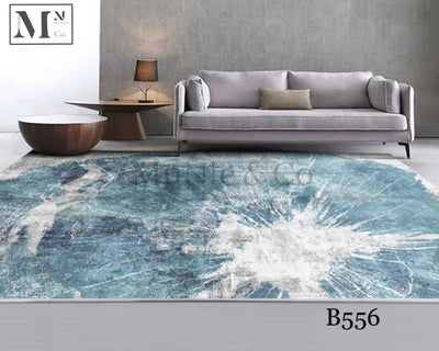 boujx blue series.  modern indoor dustfree rugs