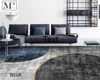 boujx blue series.  modern indoor dustfree rugs