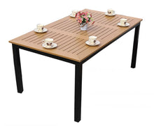 Load image into Gallery viewer, castello outdoor dining tables 160x90x72cmtable lined design (oak)
