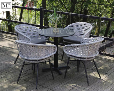 CORAL Petite Table Chair Set. PE Rattan Outdoor Dining Set