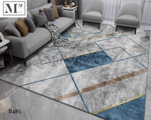 Load image into Gallery viewer, boujx blue series.  modern indoor dustfree rugs
