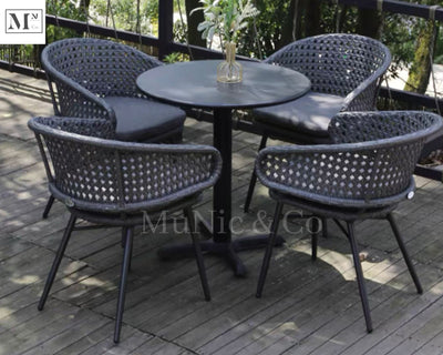 CORAL Petite Table Chair Set. PE Rattan Outdoor Dining Set