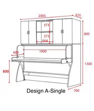 Load image into Gallery viewer, spaceup smart home horizontal murphy bed hidden bed 2-in-1 bed and study set

