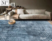 Load image into Gallery viewer, boujx blue series.  modern indoor dustfree rugs
