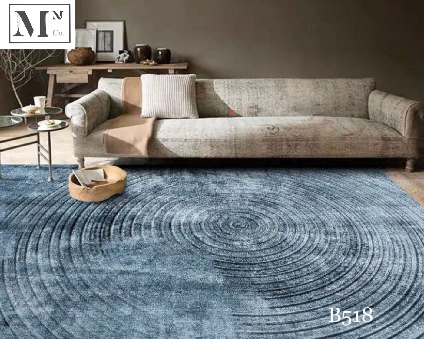 boujx blue series.  modern indoor dustfree rugs