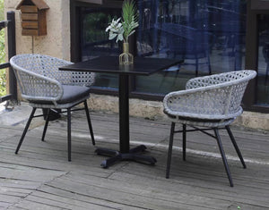 CORAL Petite Table Chair Set. PE Rattan Outdoor Dining Set