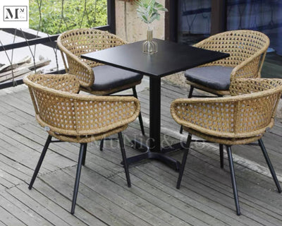 CORAL Petite Table Chair Set. PE Rattan Outdoor Dining Set